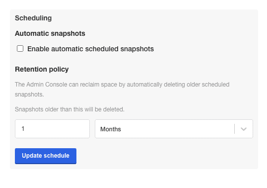 Snapshot Settings