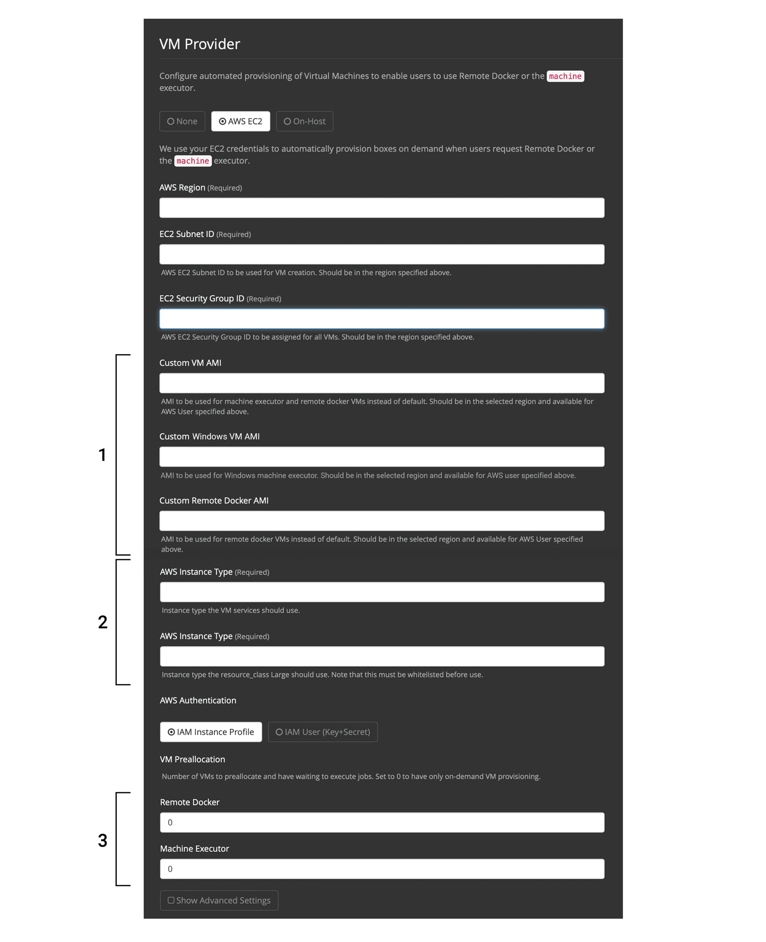 Configuring VM Service on CircleCI server