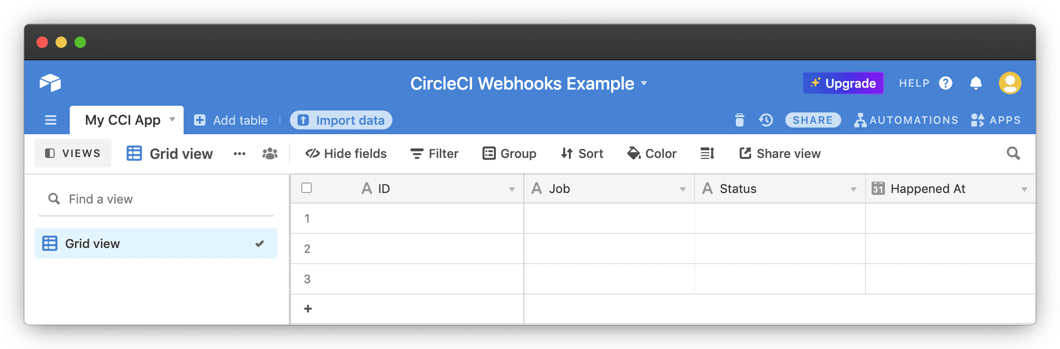 Changing the column types