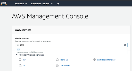 AWSマネジメントコンソール画像